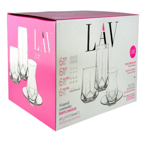 Lav Alya Exotic Dazzles Glass Set 24pcs
