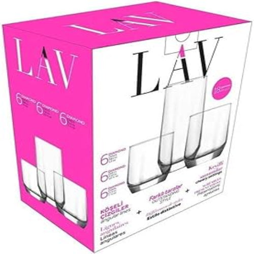 LAV DIAMOND 18PCS TUMBLERS SET