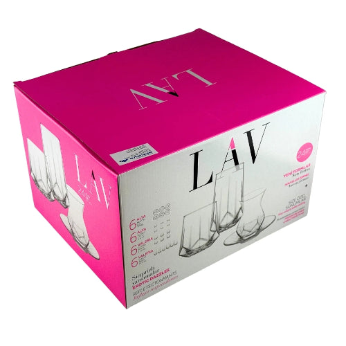 Lav Alya Exotic Dazzles Glass Set 24pcs