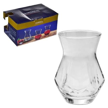 DIAMONDS 6 PCS TEA GLASS