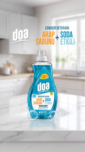 DOA ARAP SABUNU + SODA ETKİLİ SIVI ÇAMAŞIR DETERJANI 1480 ML