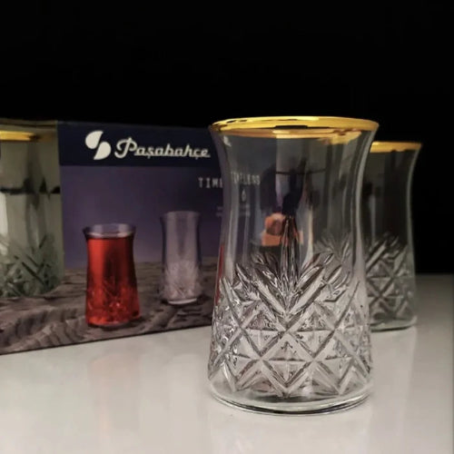 PASABAHCE TIMELESS GOLDEN TOUCH TEA GLASS